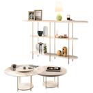 Aparador de Sala e Mesas de Centro Vetta H01 Off White - Mpozenato Aparador de Sala e Mesas de Centro Vetta H01 Off White - Mpozenato