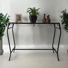 Aparador Decorativo 1 Metro Preto Com Tampo Vidro Aparador Decorativo 1 Metro Preto Com Tampo Vidro