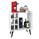 Aparador Decorativo Compacto com Adega Cantinho Café Bar Sala Escritório Apartamento Área Gourmet Moderno Baden Branco RPM