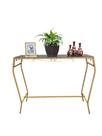 Aparador Decorativo Ferro Dourado 1 Metro Largura Com Vidro Dourado Aparador Decorativo Ferro Dourado 1 Metro Largura Com Vidro Dourado