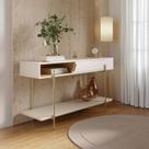 Aparador Divisor de Ambientes 136cm 1 Porta Basculante e Pés em Metal Sena Aparador Divisor de Ambientes 136cm 1 Porta Basculante e Pés em Metal Sena