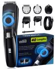Aparador elétrico de barba Voukad 40 Precisions para homens azul+preto Aparador elétrico de barba Voukad 40 Precisions para homens azul+preto