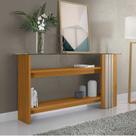 Aparador Gusmao Decorativo 2 Prateleiras MDP Cinamomo/OffWhite G97 - Gran Belo