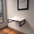 Aparador industrial branco off white moderno cantinho café escritorio simples bancada suspensa