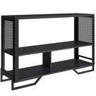 Aparador Industrial PlacaEPonto P1021 2 Prateleiras 134cm MDP Preto