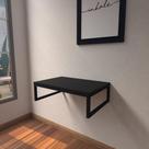 Aparador industrial preto moderno cantinho café escritorio simples bancada suspensa