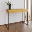 Aparador Industrial Retangular Califórnia Canela 137X40Cm Base Ferro Preto Cor: Canela