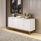 Aparador Kappesberg 4 Portas 3D Branco 180cm Aparador Kappesberg 4 Portas 3D Branco 180cm