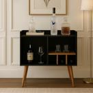 Aparador Moderno c/ Adega p/ Vinhos, Porta Taças e Mini Bar