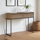 Aparador Moderno Estilo industrial com base metal 2 gavetas