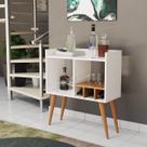Aparador Moderno p/ Salas Adega Porta Vinhos Taças Mini Bar