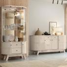 Aparador para Sala Buffet Ambiente Mônaco e Cristaleira Moss Calacata Off White Madetec Aparador para Sala Buffet Ambiente Mônaco e Cristaleira Moss Calacata Off White Madetec