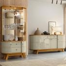 Aparador Para Sala Buffet Ambiente Mônaco E Cristaleira Moss Cumaru Opala - Madetec