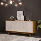 Aparador para Sala Buffet Ambiente Salle Freijó Off White DJ Móveis