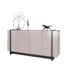 Aparador para Sala Buffet Copacabana Off White Nogueira Real Preto Acetinado Colibri
