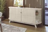 Aparador Para Sala Buffet Mônaco Madetec - Calacata/Off White