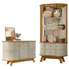 Aparador Para Sala Buffet Monza E Cristaleira Moss Cumaru Opala Madetec