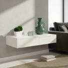 Aparador Penteadeira Console Suspenso Off White Laca