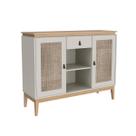 Aparador Retrô 2 Portas 1 Gaveta Mel/Off White MB1002 Movelbento