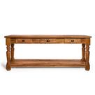 Aparador Rústico Decorativo em Madeira Maciça Bh 200cm com Pés Torneados - Natural