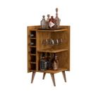 Aparador Sala De Estar Canto Com Adega Bar Retrô Hall De Entrada Malbec Freijó G2 Plus