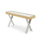 Aparador Sorotov Base Branca Tampo Espelhado 180cm - 77072 Aparador Sorotov Base Branca Tampo Espelhado 180cm - 77072