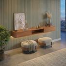 Aparador Suspenso Apolo 100% Mdf 2 Gavetas 180cm com Led