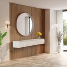 Aparador Suspenso Para Hall de Entrada 2 Gavetas 1,35m Aspen Off White EDN