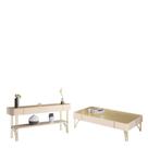Aparador Vivant com Mesa de Centro Cadenza Champanhe Off White - HB Móveis Aparador Vivant com Mesa de Centro Cadenza Champanhe Off White - HB Móveis