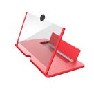 Aparelho ampliador de tela de celular 12 polegadas 3d vermelho