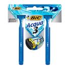 Aparelho de Barbear Acqua 3 Azul Bic Aparelho de Barbear Acqua 3 Azul Bic