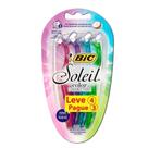 Aparelho de barbear bic soleil color leve 4 pague