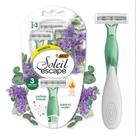 Aparelho de Barbear Bic Soleil Escape Lavanda e Eucalipto Com 3 unidades
