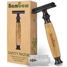 Aparelho de Barbear de Segurança Reutilizável Bambaw para Homens e Mulheres com 5 Lâminas Aparelho de Barbear de Segurança Reutilizável Bambaw para Homens e Mulheres com 5 Lâminas