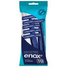 Aparelho de barbear descartavel enox 2 laminas (10 unid) 1762