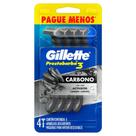 Aparelho de Barbear Descartável Gillette Prestobarba3 Carbono Carvão Ativado 4 Unidades