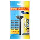 Aparelho de Barbear Gillette Guard 1 Lâmina 12 Lâminas com Pente de Segurança Aparelho de Barbear Gillette Guard 1 Lâmina 12 Lâminas com Pente de Segurança