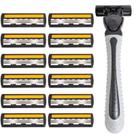 Aparelho de Barbear Manual +19 laminas Com 3 Camadas Tira Lubrificante Descartaveis Prestobarba