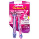 Aparelho de Depilar Feminino Gillette Prestobarba 3 com 2 unidades