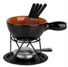 Aparelho de Fondue em Cerâmica Preta 9pçs - Dynasty