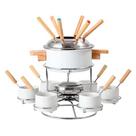 Aparelho de Fondue p/Queijo Cerâmica/Inox Branco 33,5x24cm Aparelho de Fondue p/Queijo Cerâmica/Inox Branco 33,5x24cm