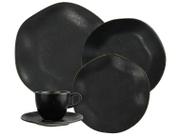 Aparelho de Jantar 20 Peças Oxford Porcelana Preto Ryo Volcano