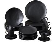 Aparelho de Jantar 30 Pçs Orgânico Preto Matte Porto Brasil