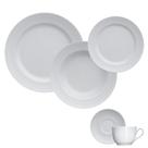Aparelho De Jantar 30 Peças Chevron Porcelana Branco Germer