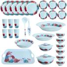 Aparelho de Jantar 32 Peças Floral Melamina (Material Sintético) Saldão