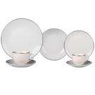 Aparelho de Jantar 42 Peças Legacy Silver Porcelana L'Hermitage