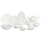 Aparelho De Jantar 49 Peças Em New Bone China Branco Com Filado Dourado Camélia L'hermitage Aparelho De Jantar 49 Peças Em New Bone China Branco Com Filado Dourado Camélia L'hermitage