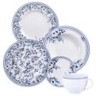 Aparelho de Jantar Azzura 30 Peças Porcelana Tramontina Azul Decorada 6 Pessoas
