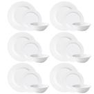 Aparelho De Jantar Branco 18pçs Mesa Posta de Melamina Aparelho De Jantar Branco 18pçs Mesa Posta de Melamina