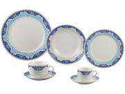 Aparelho de Jantar ,Cha e Cafe 42pc Perca Porcelana Super White Wolff